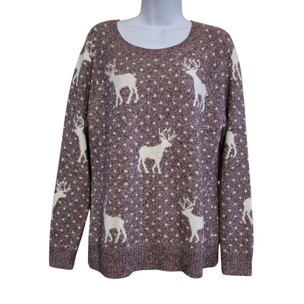 Abercrombie & Fitch Reindeer Sweater fall Christmas winter holiday Chic Fun